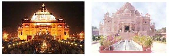 Akshardham Swaminarayan Temple, Gandhinagar (Gujarat) Front view