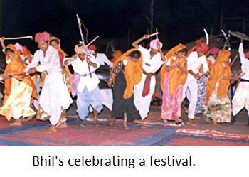 Bhils celebrating their festivals.