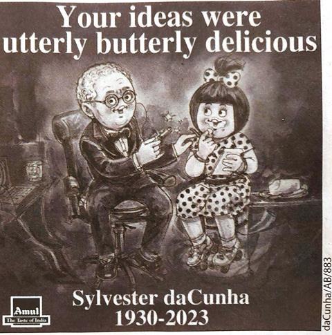 Tribute to Amul ad Creator Sylvester daCunha