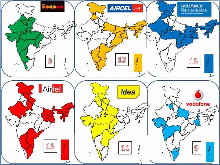 3G network map india