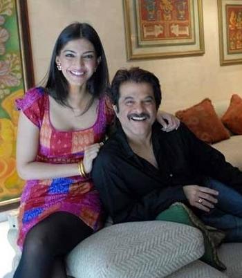 Sonam Kapoor with Anil Kapoor