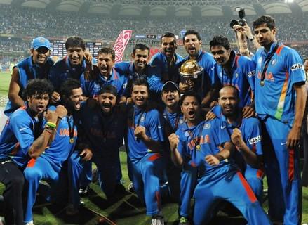 India Wins 2011 ICC Cricket World Cup Trophy 