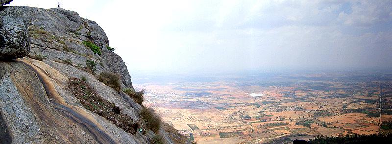 Cliff of Nandi HIlls near  Bengaluru
