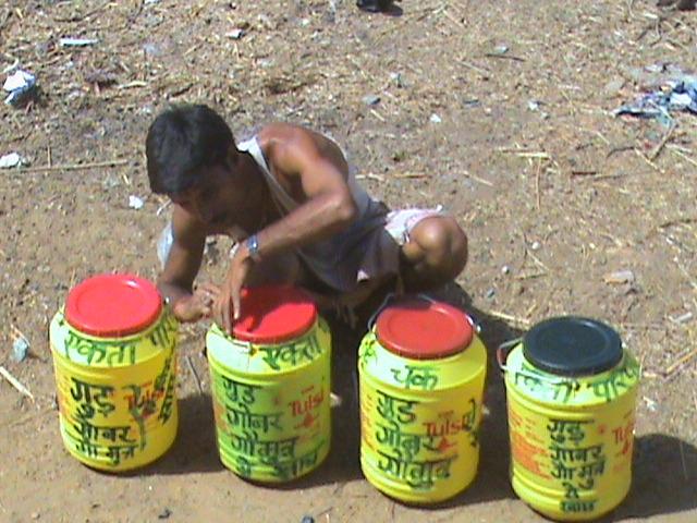 farmer using jar method