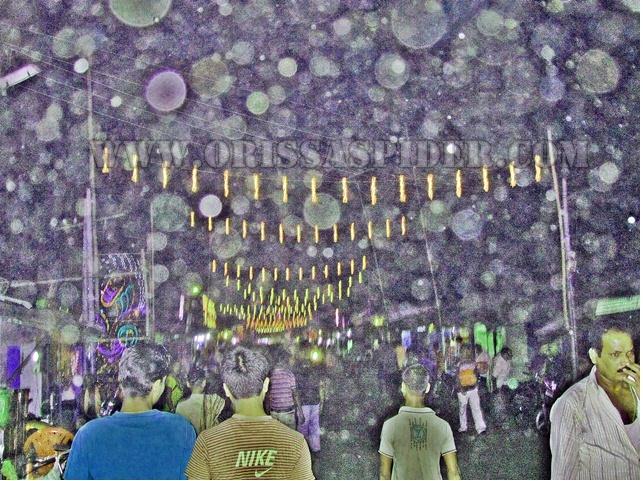 Peoples Walking in Cuttack Durga Puja