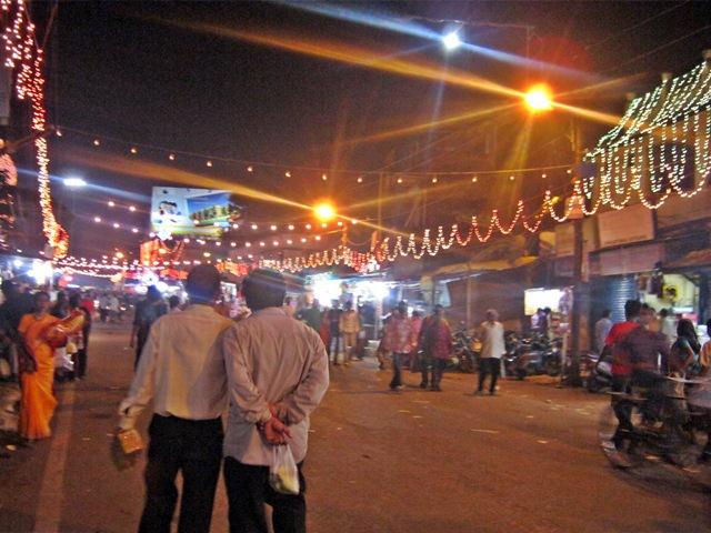 Peoples Walking in Ranihat of Cuttack in Durga Puja 2011