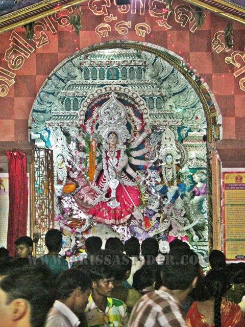 Lord Durga in College Square of Cuttack in Dusheera 2011