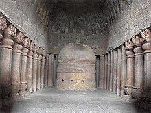 The main vihara - Prayer hall at Kanheri caves